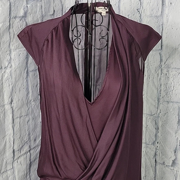 HELMUT LANG Deep Plumb Sleeveless Dress Size 10 - Picture 2 of 10